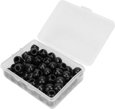 Haar- en Baardkralen, Draagbare Haarbuis Kralen voor Dagelijks Gebruik en Rollenspel Feestjes (Zwart)