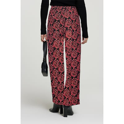 Shiwi Ladies Monaco Trousers Peacock Leaf Wine Red Size: XS | Straight Pants Outlet | Dames | Rood