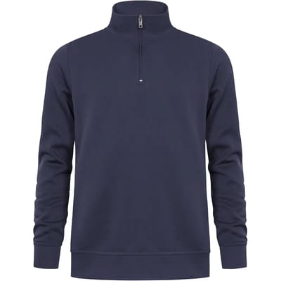 Unisex Troyer Trui met driekwartsrits Navy - S