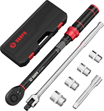 Momentsleutel Set 20-220 Nm met Diverse Doppen en Accessoires