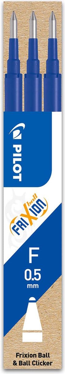 Set van 3 - Vulling FriXion Ball 0.5 - Blauw - Fijne penpunt