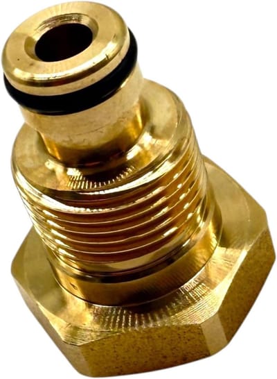 Adapter Messing - Verloopstuk Drukspuit - Reinigingstaken Uitvoeren - Hoge Druk & Temperatuur - TR20 op 1/4 inch - Goud