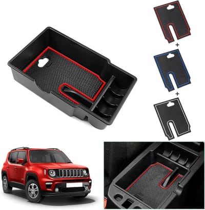 Center Console Opbergdoos voor Jeep Renegade 2015-2025, Armsteun Organizer, Handschoenenkastje Accessoires, Auto Interieur Organisatie, Ruimtebesparend Design