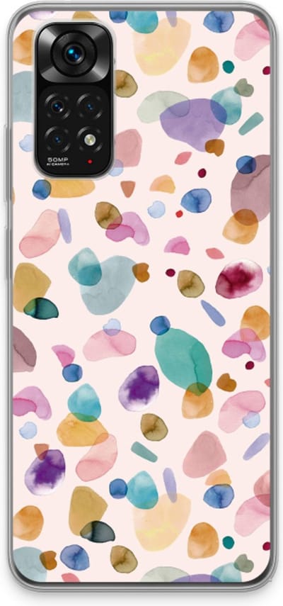 Case Company® - Hoesje geschikt voor Xiaomi Redmi Note 11 hoesje - Terrazzo Memphis - Soft Cover Telefoonhoesje - Bescherming aan alle Kanten en Schermrand