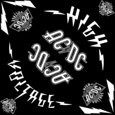 AC/DC - High Voltage Bandana - Zwart