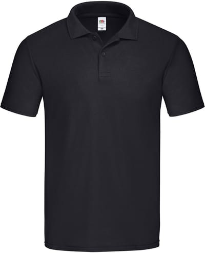 Fruit Of The Loom Origineel Poloshirt voor volwassenen Zwart - S