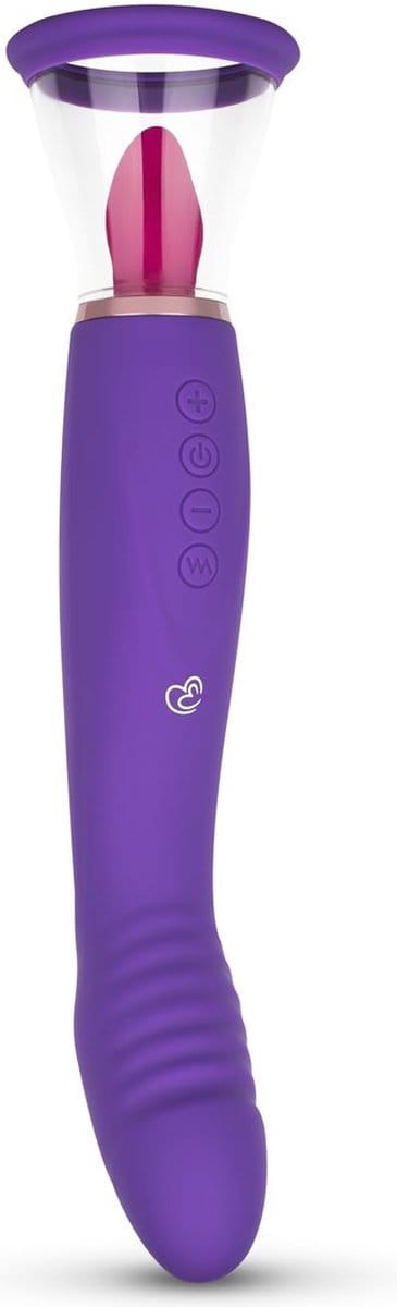 EasyToys - Pleasure Pump met G-Spot Vibrator - Vibrators voor Vrouwen - Clitoris Zuiger - Clitorispompen - Sex Toys voor Vrouwen - Vibrators - Seksspeeltjes - Clitoris Stimulator - Paars