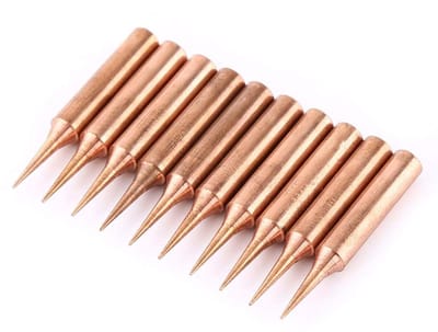 Dailygoody - 10 Stuks Soldeertips - Hoge Zuiverheid Koper - Voor Lagere Temperatuur Solderen - Zwart - Soldeeraccessoires - Ideaal voor hobbyisten en