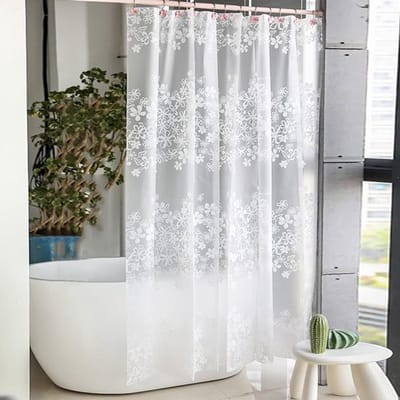 Waterdicht Douchegordijn met Bloemmotief - Extra Breed en Schimmelbestendig