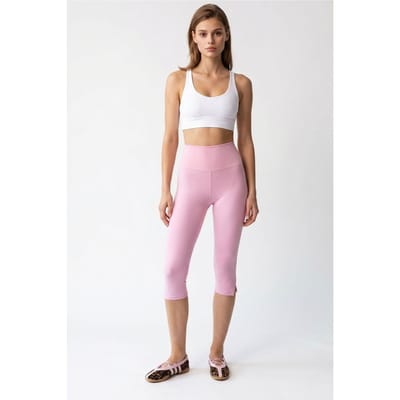 Hoge Taille Capri Leggings met Splits