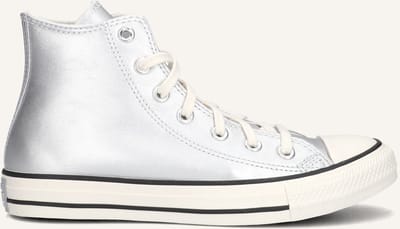 Converse Chuck Taylor All Star Hi Sneakers Dames - Leren Sneaker - Zilver