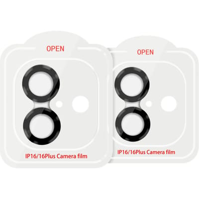 BlueBuilt Apple iPhone 16/16 Plus Camera Lens Protector Aluminium Duo Pack
