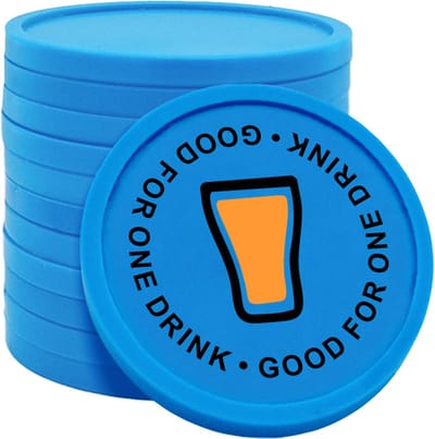 CombiCraft Good for one drink consumptiemunt Ø29mm enkelzijdig bedrukt blauw - 100 stuks