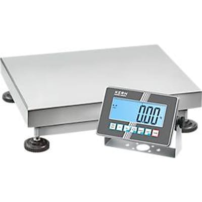 KERN SXC 100K-2 - Roestvaststalen platformweegschaal, weegvermogen 150 kg, afleesbaarheid 0,01 kg, beschermingsklasse IP68