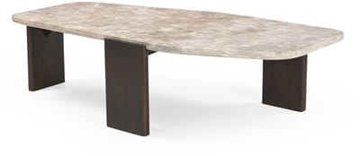 Starfurn Salontafel Silva - Organisch Hout/Marmer - 130x65x37cm