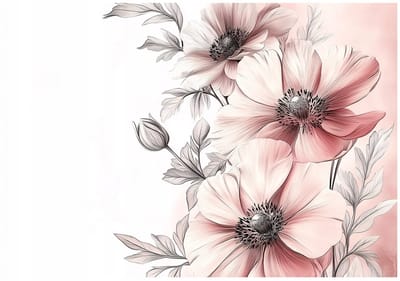 WALLARENA - Fotobehang - 150x105 cm - bloemen natuur roze slaapkamer salon vliesbehang