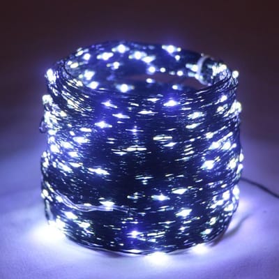 10M/50M/200M LED Groene Draad Lichtsnoer Kerstverlichting Garland Met Afstandsbediening Buiten Kerstboom Decoratie Verlichting Voor Nieuwjaar Feest Thuis Patio 10M 100LED koele witte kleur