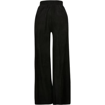 Urban Classics - Velvet Rib Straight Wijde broek - M - Zwart