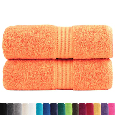vidaXL - Premium - washandjes - SOLUND - 2 - stuks - oranje - 30x30 - cm - 600 - g/m2
