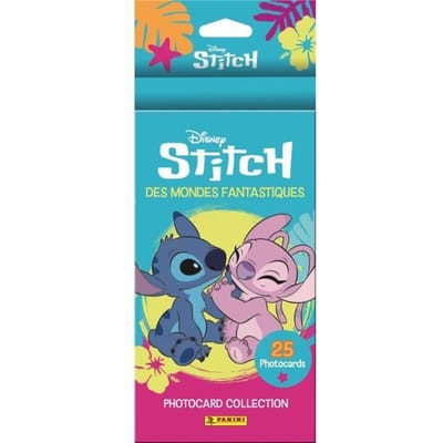 Blister - PANINI - STITCH PHOTOCARDS - 4 pochettes + 1 offerte - 25 cartes
