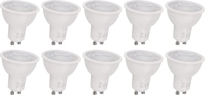 GU10 spot daglichtwit dimbaar - 10 stuks PAR16 bajonetsluiting | LED 6W ~ 510Lm = 42W halogeenlicht 120° - 6500K 230V