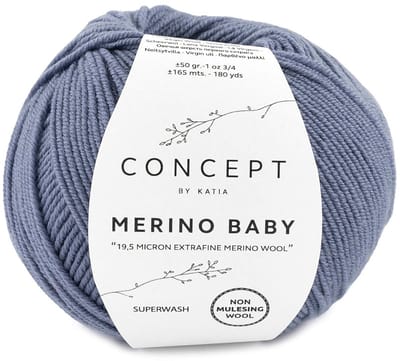 Katia Concept Merino Baby - 67 grijsblauw - Wol Garen