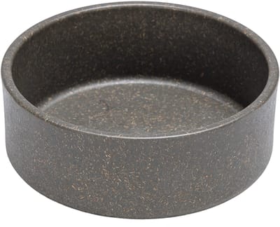 Designed by Lotte Noor Voerbak Hond - Eetbak/Drinkbak - Vaatwasserbestendig - Bamboe - Grijs - 12 cm