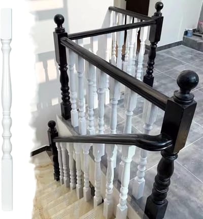 Houten Baluster - Trap Spindel - Trap Versieren - Massief Hout - 90cm Hoog - Wit