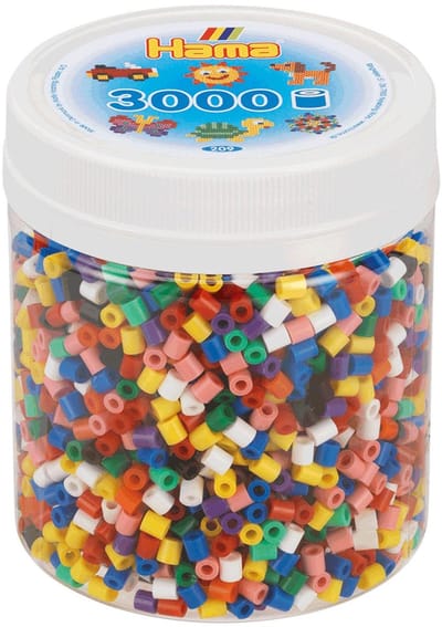 Hama strijkkralen speelgoedpot - Mix standaard, 3000 stuks, creatief.