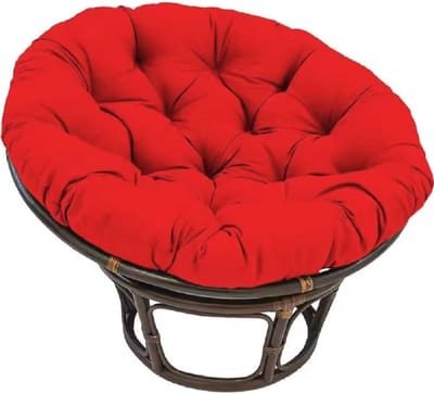 Rond Stoelkussen - Zitkussen Tuinstoel - Buiten Ontspannen - Dikke Vulling - 90x90cm - Grijs