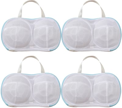 4-delige waszak set voor bh’s – Wasnet met rits – Herbruikbare waszakken voor lingerie en kleine kledingstukken