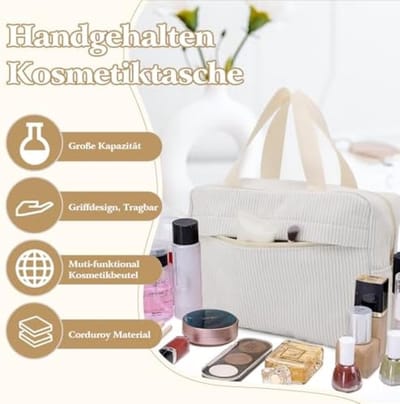 Compacte opbergtas voor make-up en verzorging