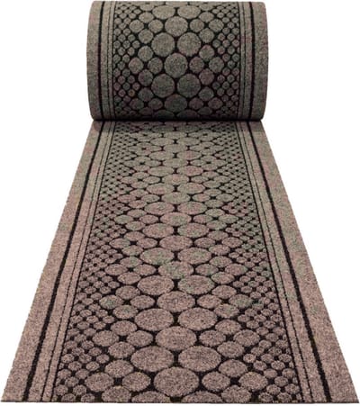 JYG tapijtloper Stone Bruin 66 x 200cm (=2m) Keukenloper - Anti Slip - snijdbaar