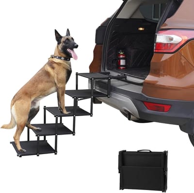 Hondentrap Opvouwbaar - Hondenladder Auto - Veilig Instappen - Verstelbare Hoogte - 40 kg - Zwart