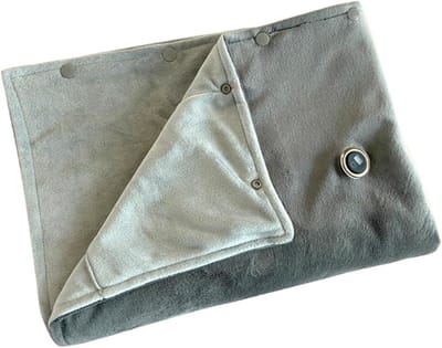 Verwarmde Deken - Elektrische Wikkel - Comfort Binnen Buiten - Draadloos USB-Aangedreven - 150x80cm - Grijs