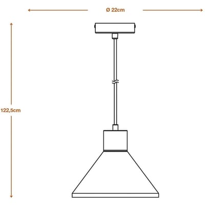Ledvance LED Armatuur E27 | Decor Concrete Wood Pendant 220 mm E27 Dark Gray