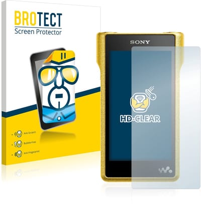 BROTECT - Screenprotector voor Sony Walkman NW-WM1A - Folie Beschermfolie transparant 2 Stuks