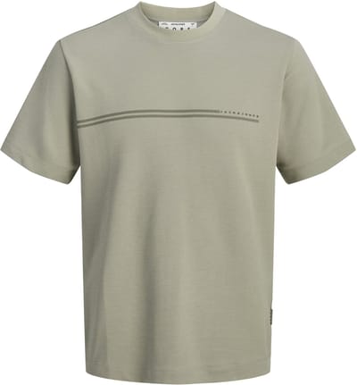 Jack & Jones T-shirt Jcofusion Chest Brand Tee Ss Crew N 12289936 Vetiver Mannen Maat - L
