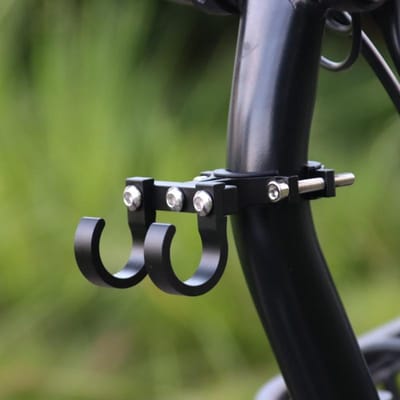 Elektrische Scooter Haken Eenvoudige Fiets Plank Buis Opberg Hanger Gesp Haken Haken E-bikes Draagbaar Dubbel Metaal Helmrek zwart