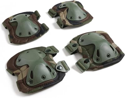 Beschermende sportuitrusting - Knie elleboog set - Outdoor sporten - Ademende constructie - Verstelbare banden - Jungle Camouflage