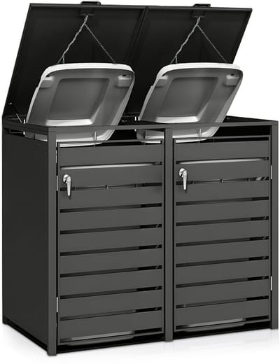 Floressa Containerberging 2x 240L – Kliko Ombouw – Gepoederd Staal – Antraciet