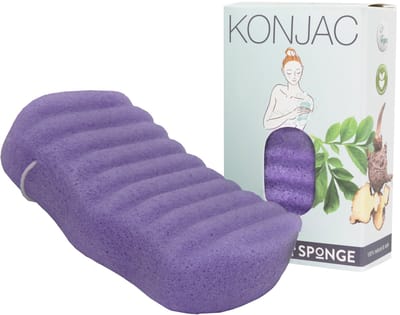 Elicious® - Konjac Spons - Badspons - Kalmerend - Lavendel - Douche - Bad - Huidreiniging - Natuurlijk - Plasticvrij - Vegan - Dierproefvrij