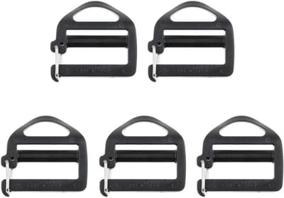 Webbing Buckle Set van 5 Stuks - 25mm Plastic Sleutelhangers en Carabiners voor Buitenactiviteiten en Recreatie