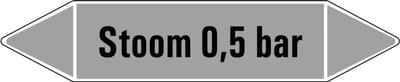 Stoom 0,5 bar leidingmarkering op vel 126 x 26 mm - 5 per vel