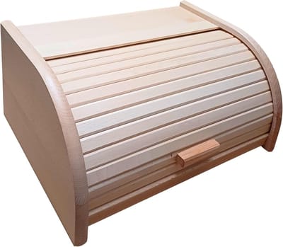 Houten Broodtrommel - Keuken Opberger - Brood Vers Houden - Massief Beukenhout - 31 x 26 x 16 cm