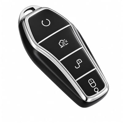 Autosleutel Hoesje geschikt voor BYD - Sleutelcover - TPU Cover Sleutelhoes - Accessoires - zwart