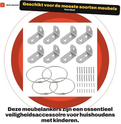 Dailygoods - Anti-kantel meubelankers voor extra veiligheid