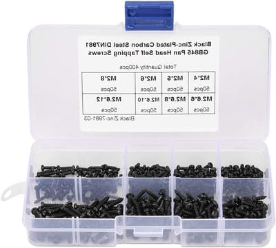400 Stuks M2/M2.6 Kruiskop Zelftappende Schroeven Set voor Multifunctioneel DIY Gebruik, Micro Schroeven Assortiment