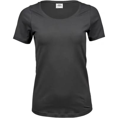 Tee Jays - Dames Stretch T-shirt - Dark Grey (Solid) maat S