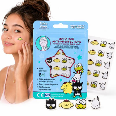 Hello Kitty Pompompurin Pimple Patch - Acne Patch - Pleister - Puistjes Pleister - Verwijdert Mee-eters - Sticker - 20 stuks
